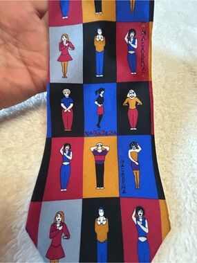 🎁3 for $30 - Novelty Macarena Pattern Silk Tie